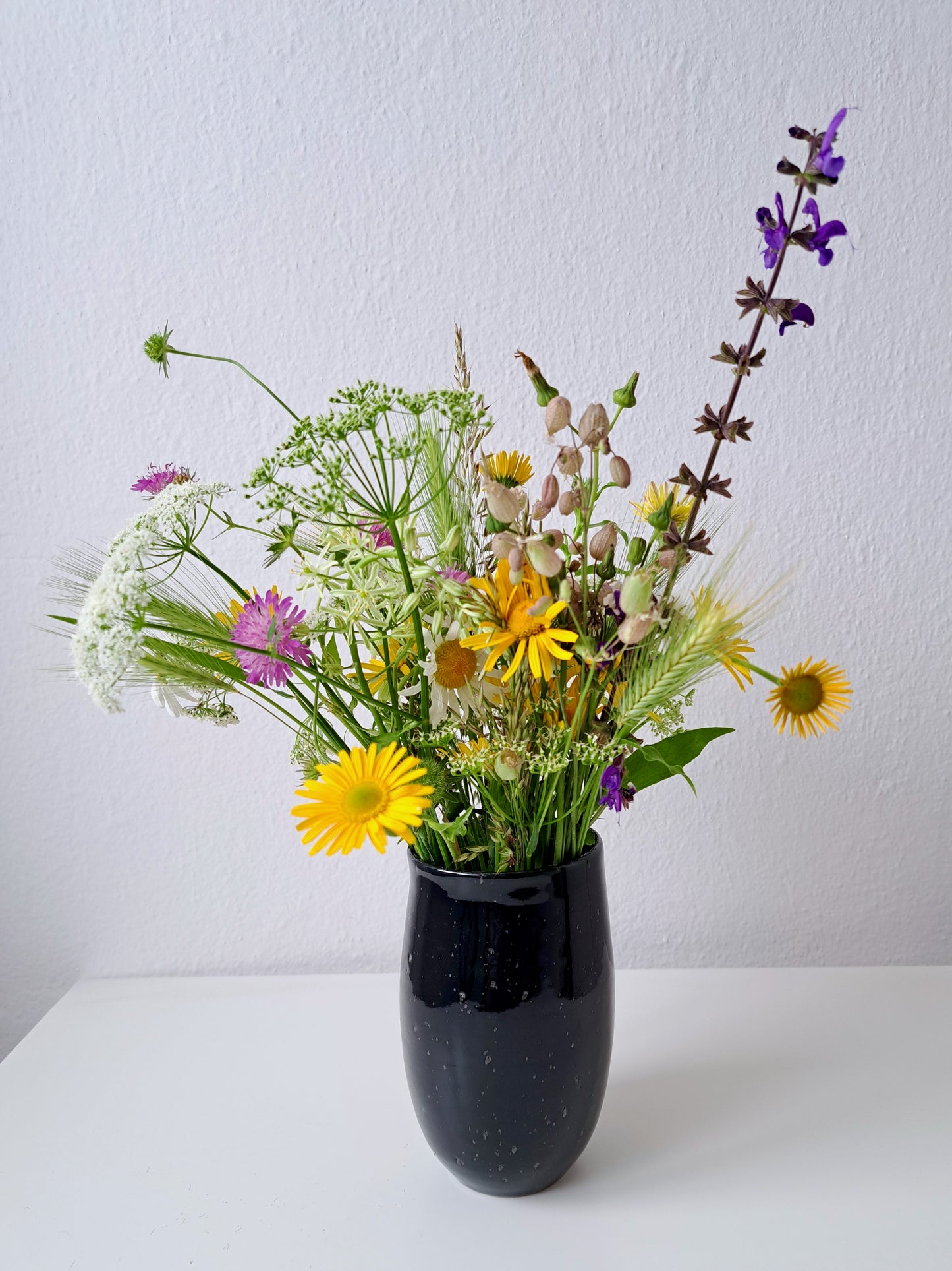 Black Speckled Vase
