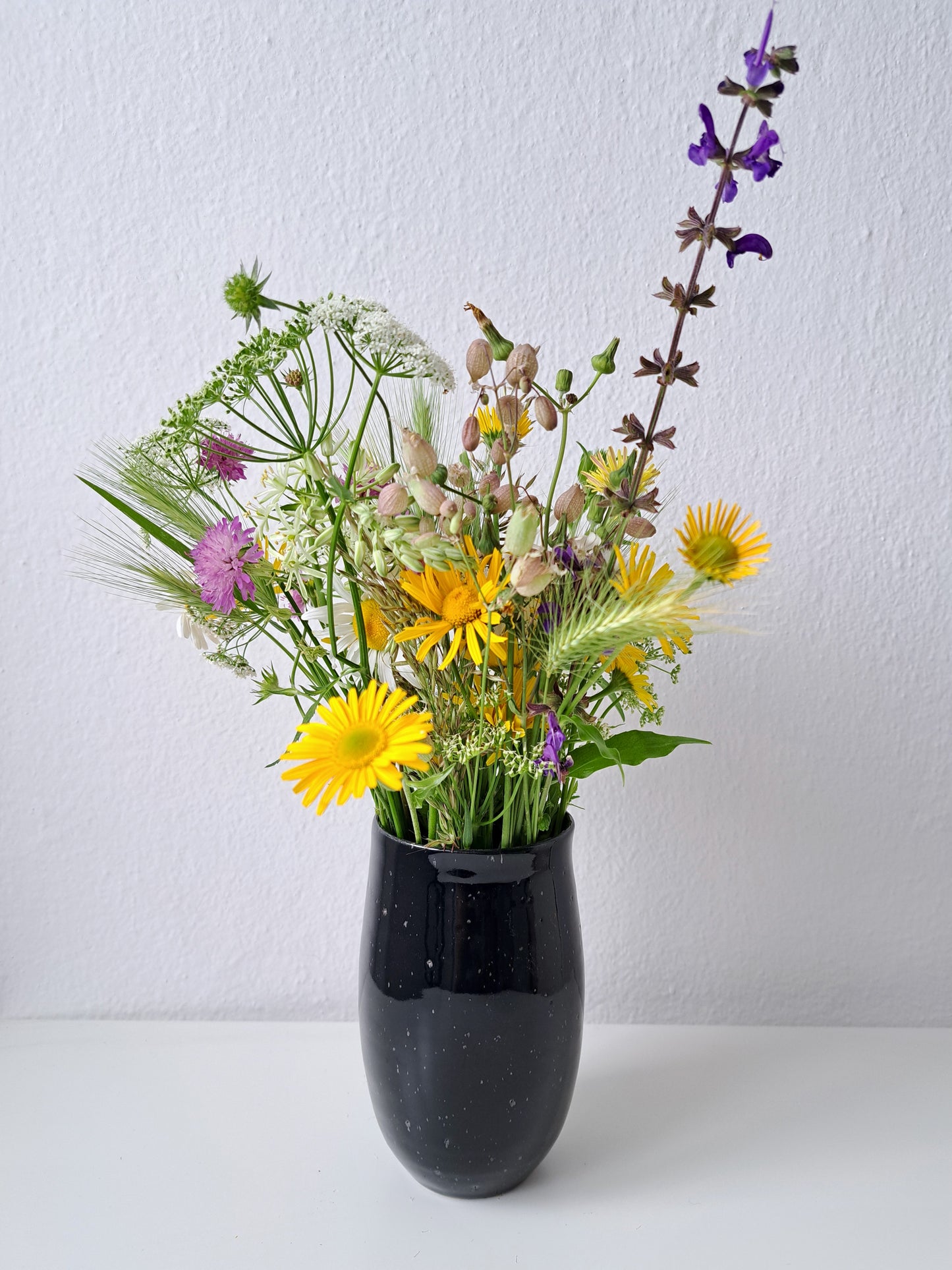 Black Speckled Vase
